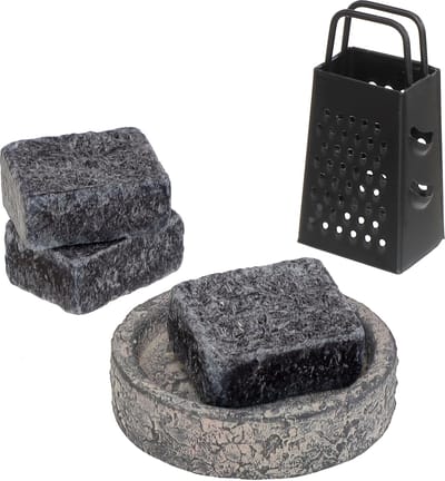 Comforder 3 Amberblokjes Black Musk - Geurblokjes Set met Schaaltje, Rasp en Geurzakje - Giftset