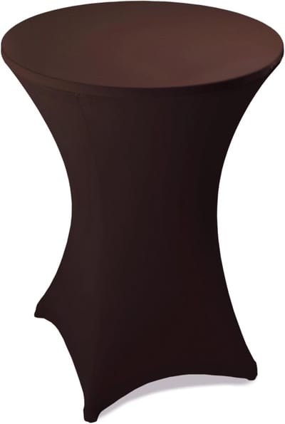Statafelhoezen - Tafelhoezen - Feest Decoratie - Kreukvrij Strijk Model - Ø 60-80 cm - Donkerbruin