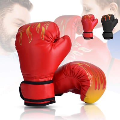 Kinder Bokshandschoenen - Trainingshandschoenen Vechtsport - Sport Beoefenen - Ergonomisch Ontwerp - 23 cm - Rood