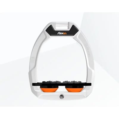 Veiligheidsstijgbeugels Plat Ultra Grip Wit/Zwart/Oranje Flex-On Safe-On