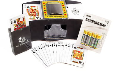 Kaartenschudmachine Met speelkaarten en Batterijen - Schudmachine - Kaartschudmachine - Card Shuffler Automatic - Deckdrunks - Automatische Kaartenschudder - Elektrisch - Volledige Set