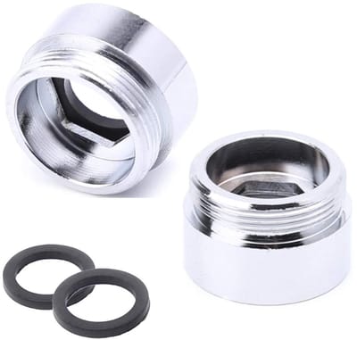 Dailygoods - 2 Stuks Metalen Kraanadapter voor Keukenkraan (F20 tot M22)