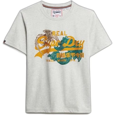 Superdry - Tokyo T-shirt met vintage logo en relaxte pasvorm - Dames - T-shirts