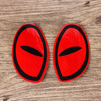 2 stuks/1 paar Auto Veiligheid Waarschuwing Reflecterende Tape Sticker Auto Reflecterende Sticker Auto Sticker Reflecterende Strips Auto Fiets Motorfiets 10.3CM*6CM rood
