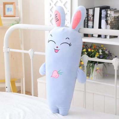 Lapin Carotte Peluche Oreiller de Sommeil Mignon Cadeau d'Anniversaire Fille Poupée de Chiffon Poupée Poupée Poupée sur le Lit 40Cm
