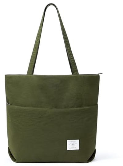 Grote Draagtassen voor Dames - Gewatteerde Puffertas met Rits en Vakken voor Werk, School, Sportschool, Winkelen en Reizen