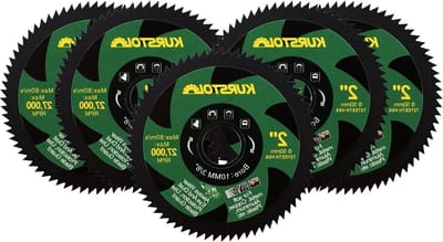 2 inch HSS Cirkelzaagblad - 5 stks - voor mini haakse slijper - 72T - Koper Aluminium Metaal - Non-Ferro Plaatwerk - Hout Kunststof