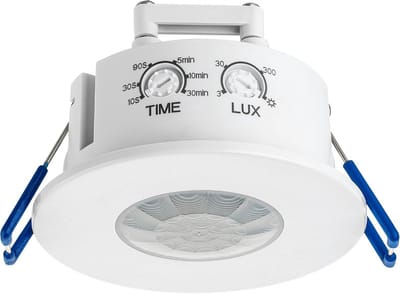 Infrarood Bewegingssensor Plafond Inbouw - 8m Bereik & 360° Detectie - Programmeerbaar