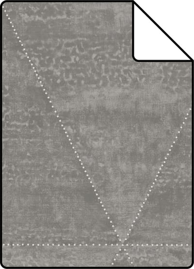 Proefstaal Origin Wallcoverings behang metalen driehoeken industrieel grijs - 26,5 x 21 cm - 337603-S