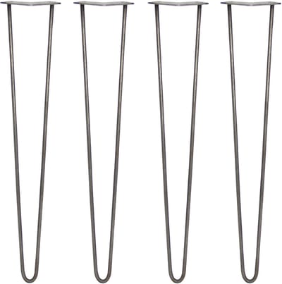 Skiski hairpin tafelpoten - staal - 4x71cm - 2 staven 10mm