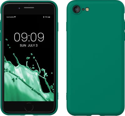 kwmobile telefoonhoesje geschikt voor Apple iPhone SE (2022) / iPhone SE (2020) / iPhone 8 / iPhone 7 - Hoesje voor smartphone - Back cover in smaragdgroen