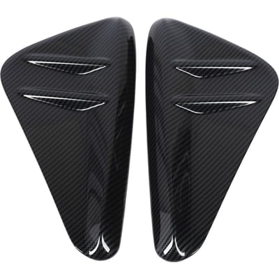 2 stuks Voor Mistlampen Bezel Cover Trim Carbon Fiber Stijl Mistlamp Covers Trim voor Yaris Cross black
