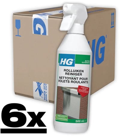 6 x HG Rolluiken Reiniger 500 ml - Rolluikkast Reiniger - Rolluiken Schoonmaken - Vuil Verwijderen Rolluiken - Rolluiken Reiniging - Rolluiken Schoonmaakmiddel
