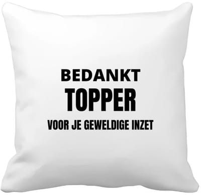 Akyol - bedankt topper voor je geweldige inzet Kussen hoes - Collega - collega - cadeautje voor inzet tonen - bedankt voor alles - geschenk - 40 bij 40 cm