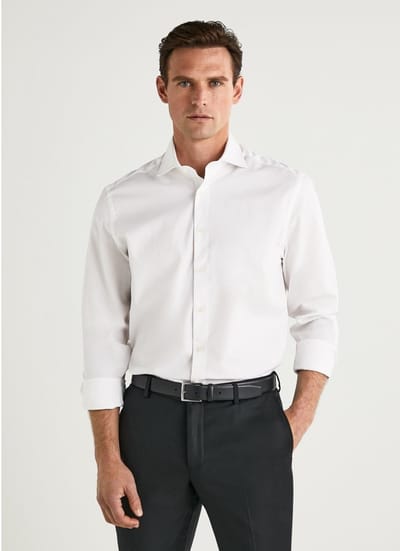 Shirt met lange mouwen Hackett Poplin Slim BC