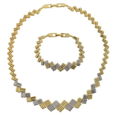 Behave - Ketting armband set - Goudkleur zilverkleur - Tijdloze look