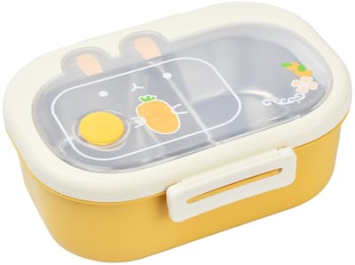 Dailygoods- Lunchbox Thermisch Geïsoleerd - Roestvrij Staal - Lekvrij - Magnetronbestendig - 20 x 15,5 x 8 cm - Ideaal voor School/Kantoor - Maaltijdcontainer