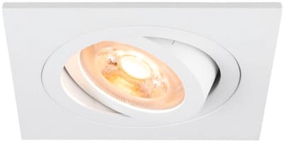 SLV inbouwspot GU10 10W vierkant kantelbaar zaagmaat 75mm wit (1007377)