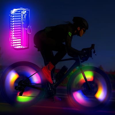 Sounix Spaakverlichting Fiets - Achterlicht - LED - Fietslamp USB Oplaadbaar - Spaakverlichting met bewegingssensor - 1 stuk
