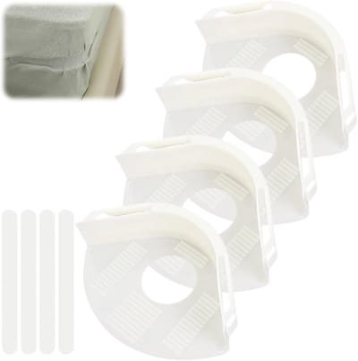 Hoeslaken Clips - Bed Lakenhouders - Strakke Lakens - Verstelbaar Ontwerp - 4 Stuks - Beige