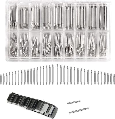 Dailygoods- Horlogeband Veertjes 1mm - Metalen Pinnen - Verbindingselementen - Horloge Accessoires - Gereedschap - Onderdeel - Horloge Band Pinnen