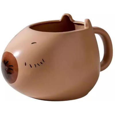 Creatieve Capibara Schattig Dier Mok Keramiek Gepersonaliseerde Drinkbeker Souvenir Schattige Huishoudelijke Ontbijtkop 601-700ml brown