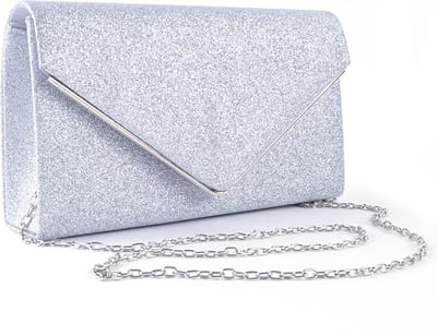 Giuliano avondtas metallic - zilver