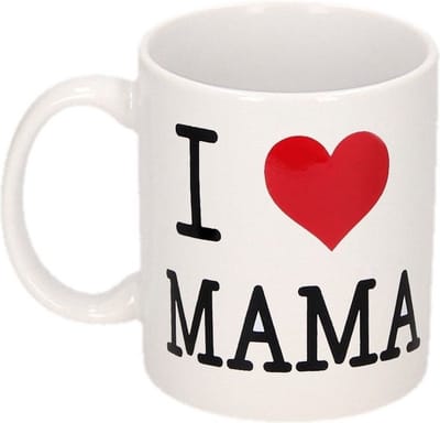 BD Cadeau mok - I Love Mama - 300 ml - koffiemok - thee beker - Moederdag - cadeau voor moeders