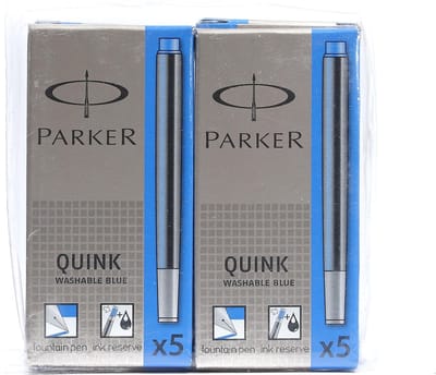 Parker Inktpatronen - Penvulling -wasbare blauwe inktcartridge, Koningsblauw - 4 x 5 stuks