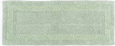 Homescapes badloper saliegroen 40x100 cm gemaakt van 100% katoen