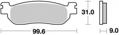 tecnium remblokje voor yamaha 250 yp majesty dx scooter 1998 tot 1999 ar nieuw