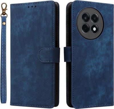 Coverup Hoesje - Geschikt voor OnePlus 13R Hoesje - Coverup Book Case met Koord - Blauw
