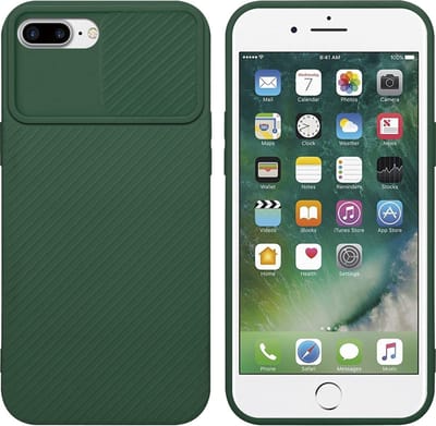 Cadorabo Hoesje geschikt voor Apple iPhone 7 PLUS / 7S PLUS / 8 PLUS in Bonbon Groen - Beschermhoes van flexibel TPU-silicone Case Cover en met camerabescherming