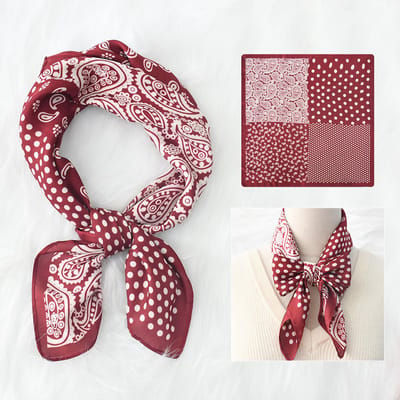 Dames Sjaal - Sjaals - Stola - Vierkante doek - Elegant Stijlvol Dames haar sjaal - Satijn zijde - Hals sjaaltje - Sjaaltje Satijn - Neksjaaltje - Omslagdoek Modesjaals - Neksjaal - Dames Halsdoek -Dame -25，70*70CM