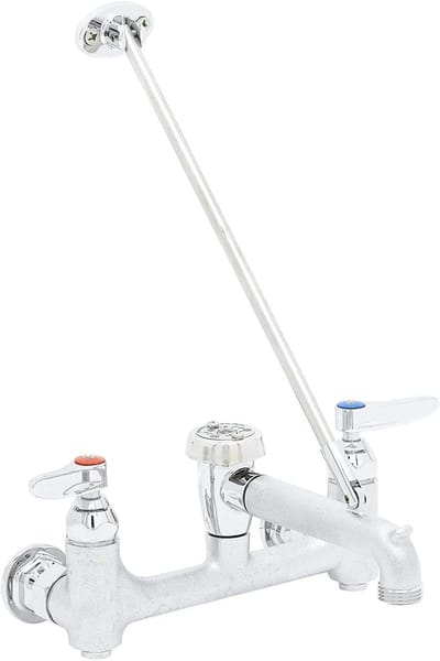 Service Kraan - Wandkraan Emmerhaak - Snel Vullen - Ingebouwde Stops - 8 Inch - Chroom