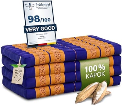 Duurzame Klapmatras van Kapok 200x80x8cm - Ecologische Yogamat Voor Gasten en Buiten