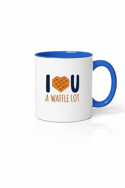 Mok 'I Waffle Lot' met Grappig Wafel Hart Design - Ideaal Cadeau voor Liefhebbers