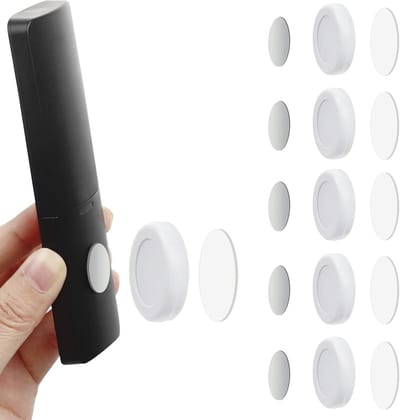 Magnetische muurbevestiging voor afstandsbediening en telefoonoplaadorganizer - Opbergkoffer voor thuiskantoor en schoolopslag - Sterke magneet (5 stuks, wit)