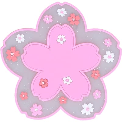 Sakura Onderzetter Ca. 4,5 inch Hitte-isolatie Duurzaam Antislip PVC Elegante Stijl Drankonderzetters voor roze