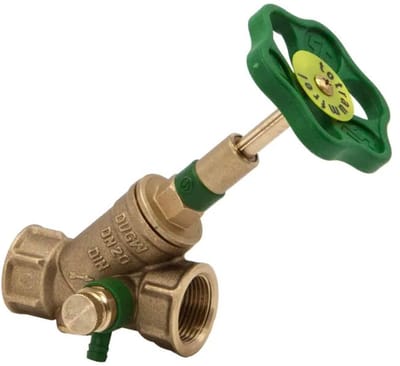 Schlösser Armaturen JS KFR-ventiel met mofaansluiting, met aftapping, met stijgende spindel, DN20, binnendraad 3/4'', DVGW gekeurd, 0016202000001