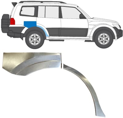 Reparatiepaneel achterspatbord voor Mitsubishi Pajero 2006-2021 / Rechts