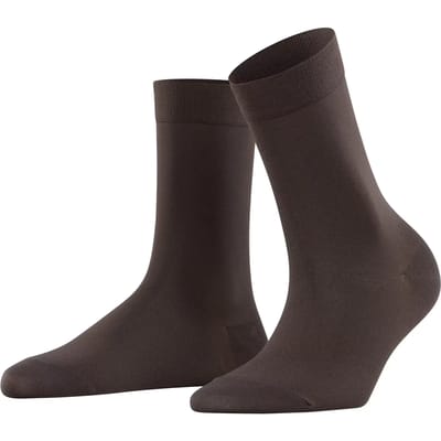 FALKE Cotton Touch eenkleurig katoen sokken dames bruin - maat 35-38
