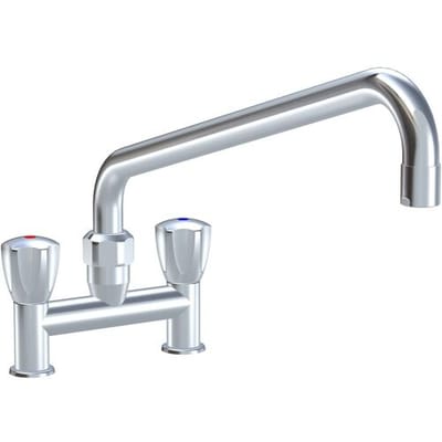 KWC Gastro two-handle sink bridge mixer for professional kitchen, height 30.5 cm K.24.42.E4.000C35