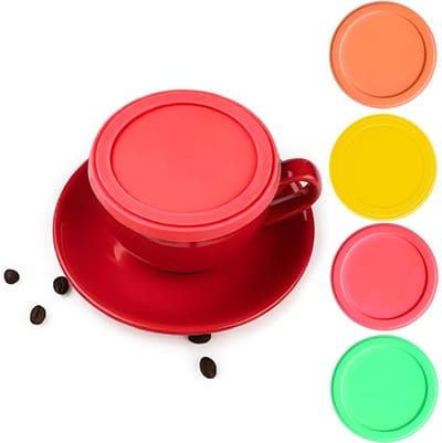Dailygoody - Silicone Lids - 4-delige Set voor Luchtdichte Voedselbewaring - Ideaal voor Versheid - Duurzaam - Geschikt voor Keuken - Transparant