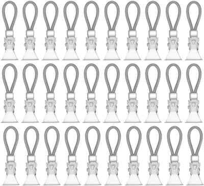 30 Stuks Kleurrijke Handdoekklemmen, Metalen klemmen, Compact en Draagbaar, Handdoekklemmen, geschikt voor handdoeken, theedoeken, badhanddoeken, enz(Bruin)