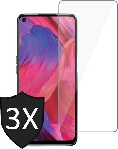 Screenprotector geschikt voor Oppo A54 5G - GlassGuard Screen Protector - 3 Stuks