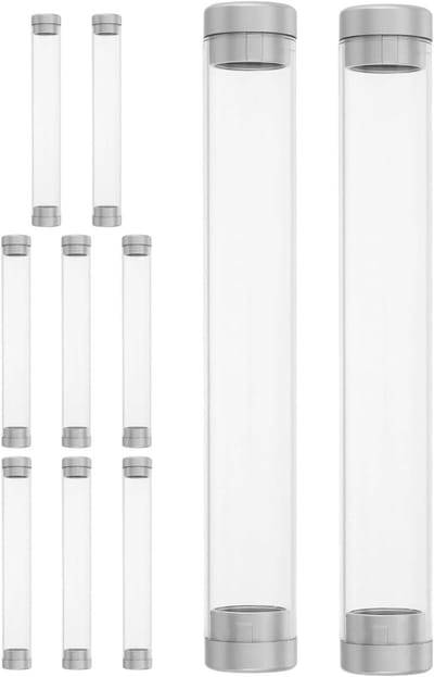 Opbergkokers voor Pincetten - Hulzen voor Precisietools - Beauty Tools Organiseren - Individuele Bescherming - 15 cm Lengte - Transparant