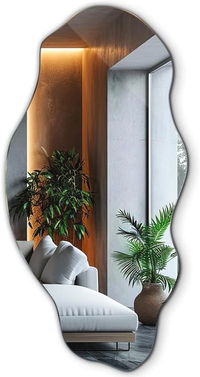 Onregelmatig Vlek Vormige Spiegel 45x90 cm voor Badkamer en Slaapkamer