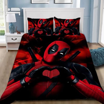 Jongens Dekbedovertrek Kussensloop Wolverine Beddengoed Set Volwassen Jongen Meisje Slaapkamer Decoratie Kinder Cadeau Enkel Dubbel Groot US Twin(172*218cm)3pcs