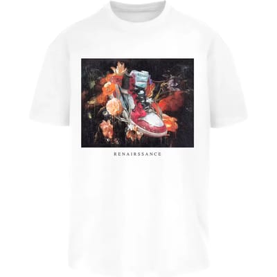 Mister Tee - Renairssance Painting Oversize Heren T-shirt - XS - Wit